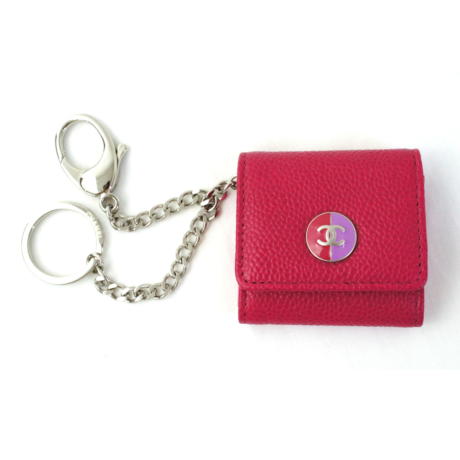 Women's :: Wallets and Coin Cases :: Key Cases :: CHANEL Keyholder Pink Two  Tone Color CC ( Key Ring, Key Clip )