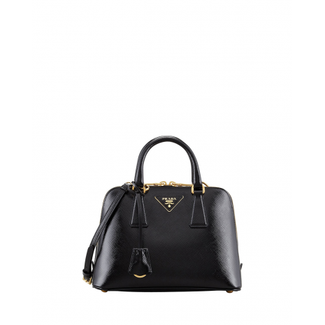 Prada Saffiano Vernice Promenade Shoulder/Crossbody Bag in Nero Black NWT  BN2316
