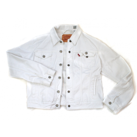 levis jean jacket white
