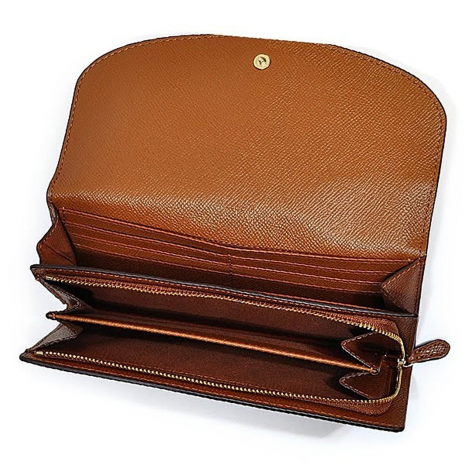 COACH F54007 IMSAD Accordion Zip Wallet in Crossgrain Leather